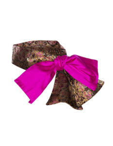 Cuello-foulard de fantasía en tonos fucsia